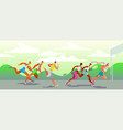 dinamic running people winner sports competition vector image