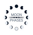 moon phases astronomy icon set stock vector image