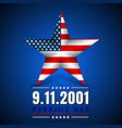 patriot day of usa with star in national flag vector image