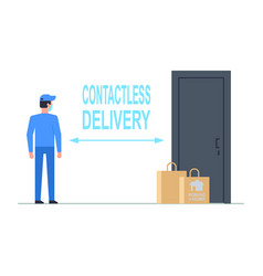 Contactless delivery Royalty Free Vector Image