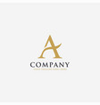 elegant letter a logo icon vector image vector image