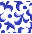 seamless pattern with abstract hand drawn blue vector image vector image