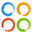 set of watercolor colorful grunge circle stains vector image