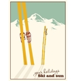 ski equipment in the snow vector image vector image