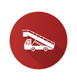 stair truck flat design long shadow glyph icon vector image vector image