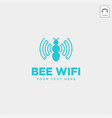 bee connection communication creative logo vector image