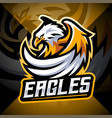 eagles esport mascot logo design vector image