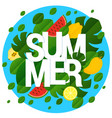 flat design summer template vector image