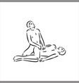 homosexual two gay guys sex pose vector image
