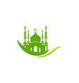 mosque silhouette icon logo vector image vector image
