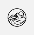 outdoor logo design vector image vector image