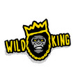 angry gorilla head in baseball cap on a dark vector image