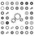 gears icons big set vector image