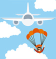 parachute fly vector image vector image
