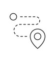 route scheme line outline icon vector image