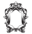baroque mirror frame french luxury rich vector image vector image