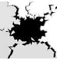 cracked hole with space for text 3d vector image