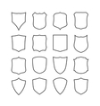 big set of blank classic shields templates vector image
