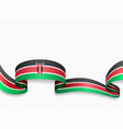 kenyan flag wavy abstract background vector image