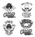 set of vintage bikers logo vector image