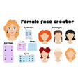 female face constructor set vector image