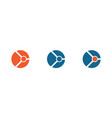 circle technology logo vector image vector image