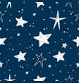 hand drawn stars pattern vector image