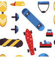 skateboarding seamless pattern skateboarder vector image vector image