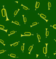 yellow horn seamless pattern wind musical vector image