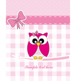 pink owl vector image