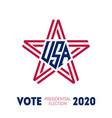 presidential election 2020 in usa poster vector image vector image