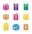 set of colorful gift box vector image