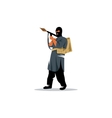 east soldier with a grenade launcher in his hands vector image vector image