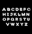 impossible geometry letters shape font vector image