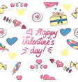 seamless pattern of valentine s day elements vector image