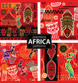 set seamless patterns with ethnic background vector image
