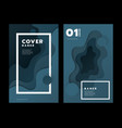 vertical banners with 3d abstract background vector image