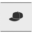 cap icon black color on transparent vector image