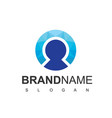 creative people logo design template vector image
