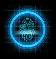 fingerprint identification scan vector image vector image