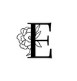 floral letter vector image