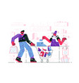 man in supermarket vector image vector image