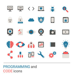 Web Development Line Icons Royalty Free Vector Image