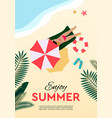 summer holidays and tropical vacation poster vector image vector image