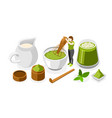 tea day set vector image