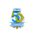 50th years anniversary celebration vector image