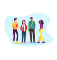 group students with books and backpacks vector image