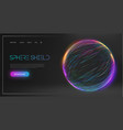 sphere shield protect in abstract style virus vector image vector image