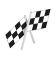 chequered flags motor racing isometric 3d icon vector image