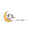 eid al-adha simple background web banner vector image